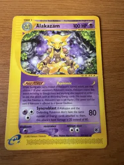 Pokemon Card Alakazam Non Holo 33/165 Rare Expedition Base Set - Image 1