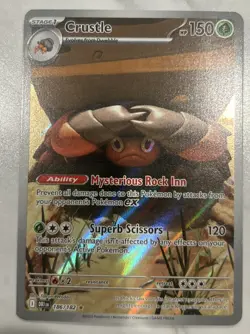 Crustle 186/182 Illustration Rare Destined Rivals Pokemon TCG Card NM - Image 1