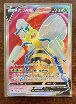 Pokemon Card - Beedrill V 160/189 - Astral Radiance - Full Art HOLO - Image 1
