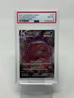 Gengar VMAX 157/264 Pokemon Swsh08 Fusion Strike Holo English PSA 8 - Image 1