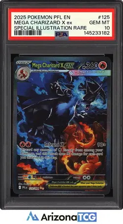 Pokemon 2025 Mega Charizard X ex 125/094 SIR Phantasmal Flames GEM MINT PSA 10 - Image 1