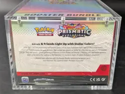Pokemon SV8.5 Prismatic Evolutions Sealed Booster Bundle Display W/Acrylic Case - Image 3