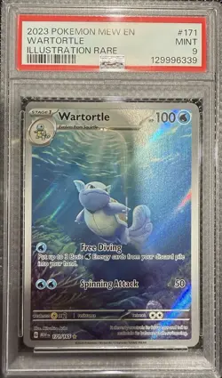 Wartortle #171/165 - 2023 Pokemon MEW EN 151 - PSA 9 - Image 1