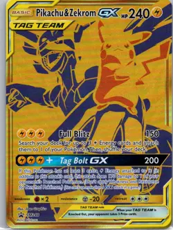 Pokemon TCG Pikachu Zekrom-GX SM248 SM Black Star Promos Holo NM - Image 1