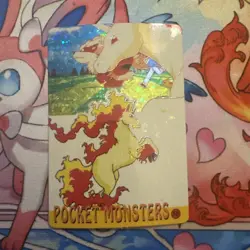 Pokemon Pocket Monsters Vending Prism Rapidash #56 Vintage Holo Gengar Back - Image 1