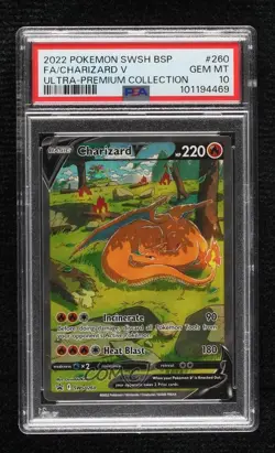 Charizard V SWSH Ultra Premium Collection Pokemon Sword Shield Black Star PSA 10 - Image 1