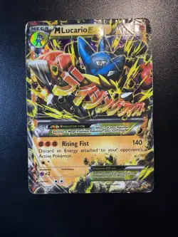 Pokemon TCG M Lucario EX 55/111 XY Furious Fists Holo DAMAGED - Image 1