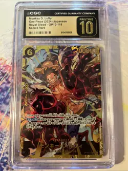2024 One Piece OP10 Monkey.D.Luffy #OP10-118 SEC CGC PRISTINE 10 - Image 1