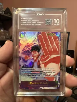 2025 One Piece Anime 25th Collection EB02-061 Monkey.D.Luffy Alt Art SEC TAG 10! - Image 1