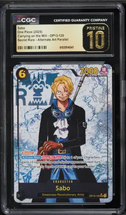 One Piece 2025 English Carrying On His Will SEC Sabo OP13-120 CGC 10 PRISTINE - Image 1