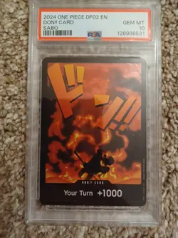 2024 One Piece DON!! CARD SABO PROMO DF02 ENGLISH PSA 10 GEM MINT DEVIL FRUIT - Image 4