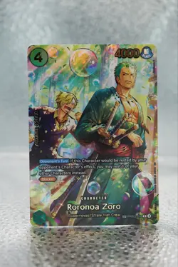 One Piece TCG The Azure Sea's Seven Foil OP-14 Roronoa Zoro PRB02-006 (SP) - Image 1