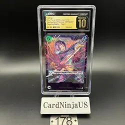 CGC PRISTINE 10 Tashigi ONE PIECE Japanese OP12-031 Championship L Promo 178 - Image 1