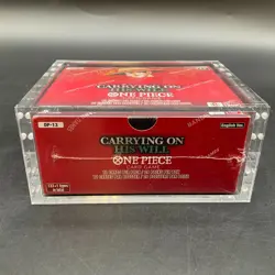 One Piece English Carrying On His Will Booster Box Sealed w/ Acrylic Case - Image 4