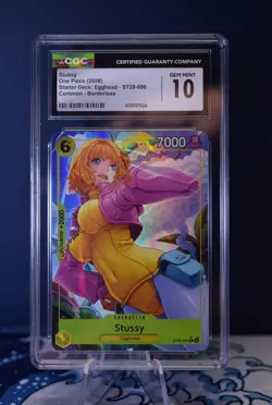 Stussy ST29-006 Borderless CGC 10 One Piece Egghead Starter Deck - Image 1