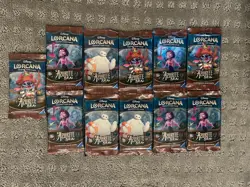 11 PACKS Disney Lorcana TCG: AZURITE SEA Booster Pack (12 Cards) FACTORY SEALED - Image 1