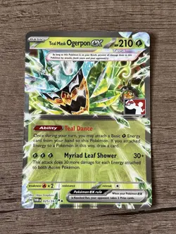 Teal Mask Ogerpon ex Prize Pack Play Pokemon Pokemon Stamped Card Series 7 NM - Image 1