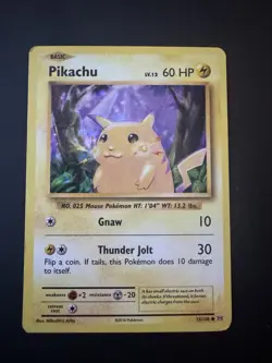 Pokemon Card - Pikachu - 35/108 - XY Evolutions - 2016 - Cracked Ice Holo - Image 1