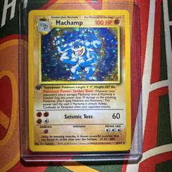 Machamp Holo 8/102 1st Edition 1999 Pokemon Card TCG - Image 1