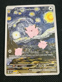 Clefairy Van Gogh Starry Night Art ACG Display Card Pokemon Japanese - Image 1