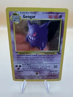 Pokemon TCG Gengar Fossil Holo Card 5/62 MP - Image 1