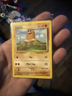 Pokemon TCG Diglett Base Set 47/102 WOTC Unlimited Card, LP Vintage - Image 1