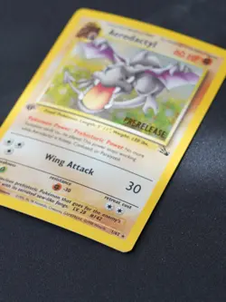 Aerodactyl (Prerelease) 1/62 WOTC Holo 1st Edition HP/DMG Pokemon Card - Image 2