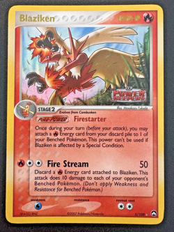 Blaziken 5/108 EX Power Keepers Pokemon Card Reverse Holo Foil Rare MP - Image 1