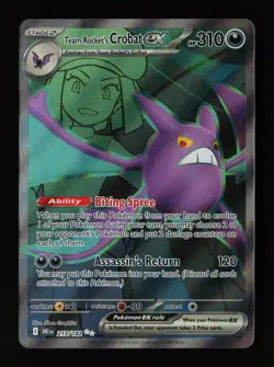 Team Rocket's Crobat ex 217/182 Ultra Rare SV10: Destined Rivals Pokemon Card - Image 1