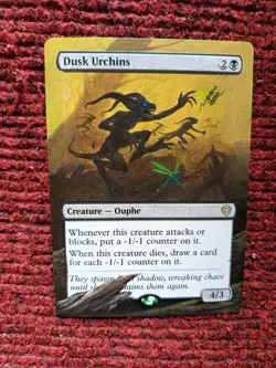 Dusk Urchins MTG Lorwyn Eclipsed Commander Hand Painted Borderless Altered Art v - Image 2