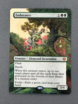 Endurance MTG Lorwyn Eclipsed Commander Hand Painted Borderless Full Altered Art - Image 1