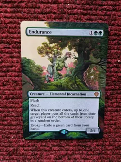 Endurance MTG Lorwyn Eclipsed Commander Hand Painted Borderless Full Altered Art - Image 2