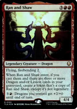 Ran and Shaw FOIL 150 TLA Avatar: The Last Airbender NM - Image 1