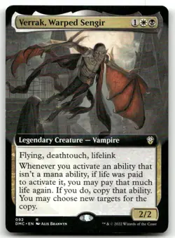 Verrak, Warped Sengir (Extended Art) #92 (NM) Dominaria United DMC Magic MTG - Image 1
