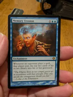 Magic: The Gathering Memory Erosion Rare Shards of Alara Enchantment Blue 50 - Image 1