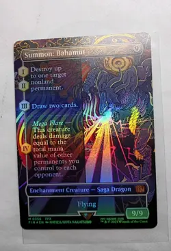 MTG Final Fantasy English Summon: Bahamut Borderless 0356 Foil - Image 1