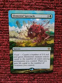 Elemental Spectacle MTG Lorwyn Eclipsed Commander Hand Painted Full Altered Art - Image 2