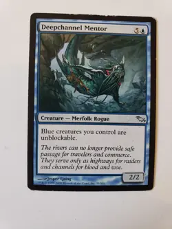 Deepchannel Mentor Shadowmoor Regular MP MTG Magic the Gathering - Image 1