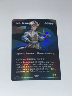 Eshki Dragonclaw (Borderless) Foil Tarkir: Dragonstorm 356 R NM MTG - Image 1