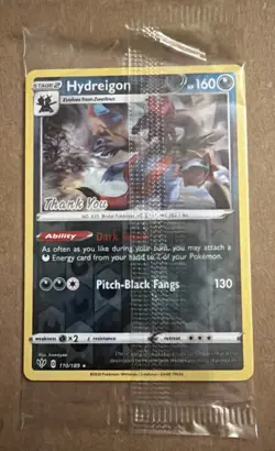 Pokemon Sealed Hydreigon Thank You Promo 110/189 Holofoil - Image 1