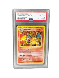 POKEMON 2016 XY EVOLUTIONS CHARIZARD HOLO #11 - PSA 8 NM-MT - Image 1