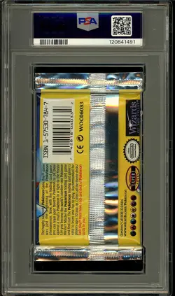 Pokemon 1999 Vintage WOTC Base Set Blastoise Sealed Booster Pack PSA 9 - Image 2