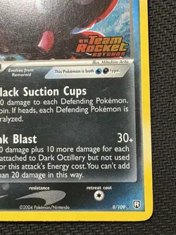 Pokemon Dark Octillery EX Team Rocket Returns 8/109 Reverse Holo Rare Stamped HP - Image 4
