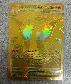 Gold Mega Charizard X EX 130/094 - English Pokemon Phantasmal Flames PACK FRESH - Image 2