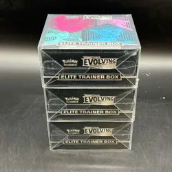 Lot of (3) Pokemon Evolving Skies Elite Trainer Boxes Sealed w/ Protective Case - Image 5