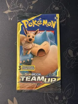 Rare Pokemon Team Up 3 Card Factory Sealed Booster Pack HEAVY 7.70g - Image 2