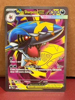 Pokemon TCG Mega Sharpedo EX 113/094 Phantasmal Flames Ultra Rare - Image 1