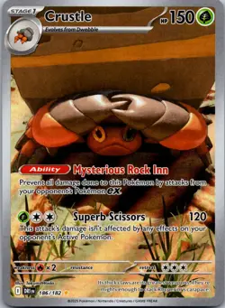Crustle 186/182 - SV10: Destined Rivals Illustration Rare Pokemon TCG NM - Image 1