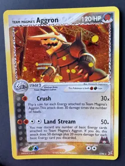 Vintage Pokemon Team Magma's Aggron 7/95 EX Team Magma vs Team Aqua Holo Rare - Image 3
