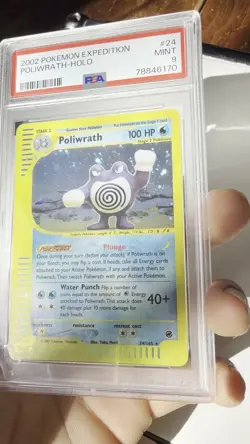 Pokemon Expedition #24 Poliwrath Holo PSA 9 MINT Video Included - Image 2